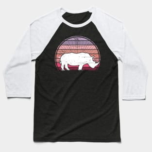 White Rhino Sunset Baseball T-Shirt